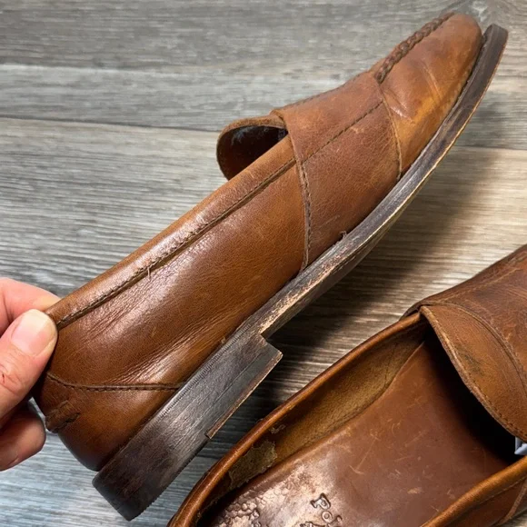 Vintage POLO Ralph Lauren Classic Brown Leather Loafers men’s 9.5 (j160) - Picture 5 of 13